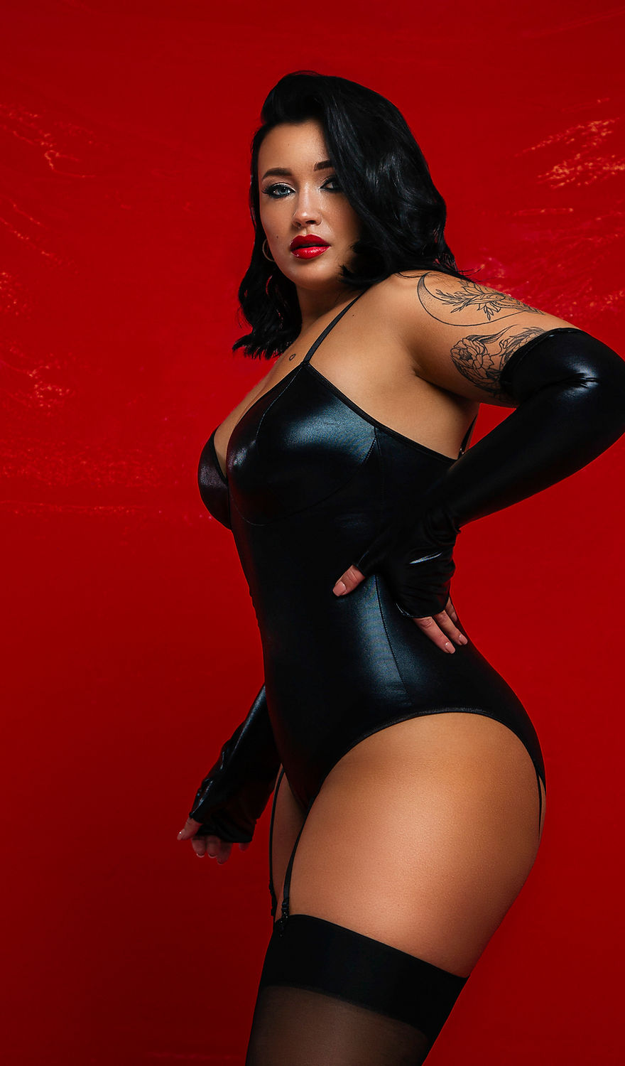 Conjunto de Halloween Catwoman, atractivo traje de chica gata, elástico negro