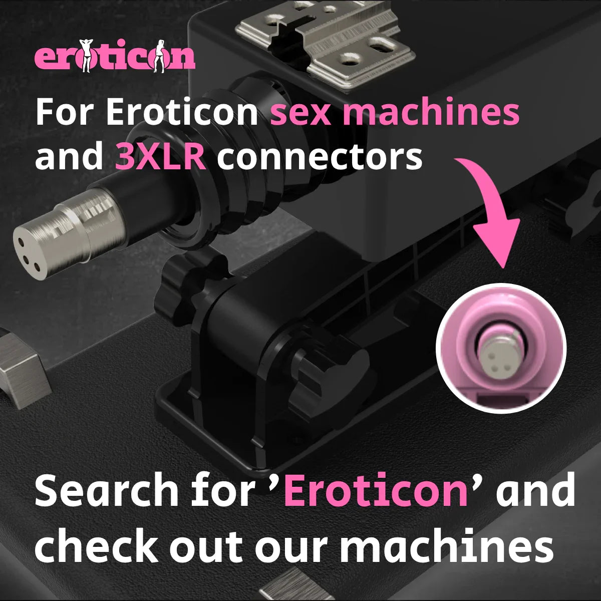 Eroticon - 3XLR to Suction Cup Suction Cup Converter.